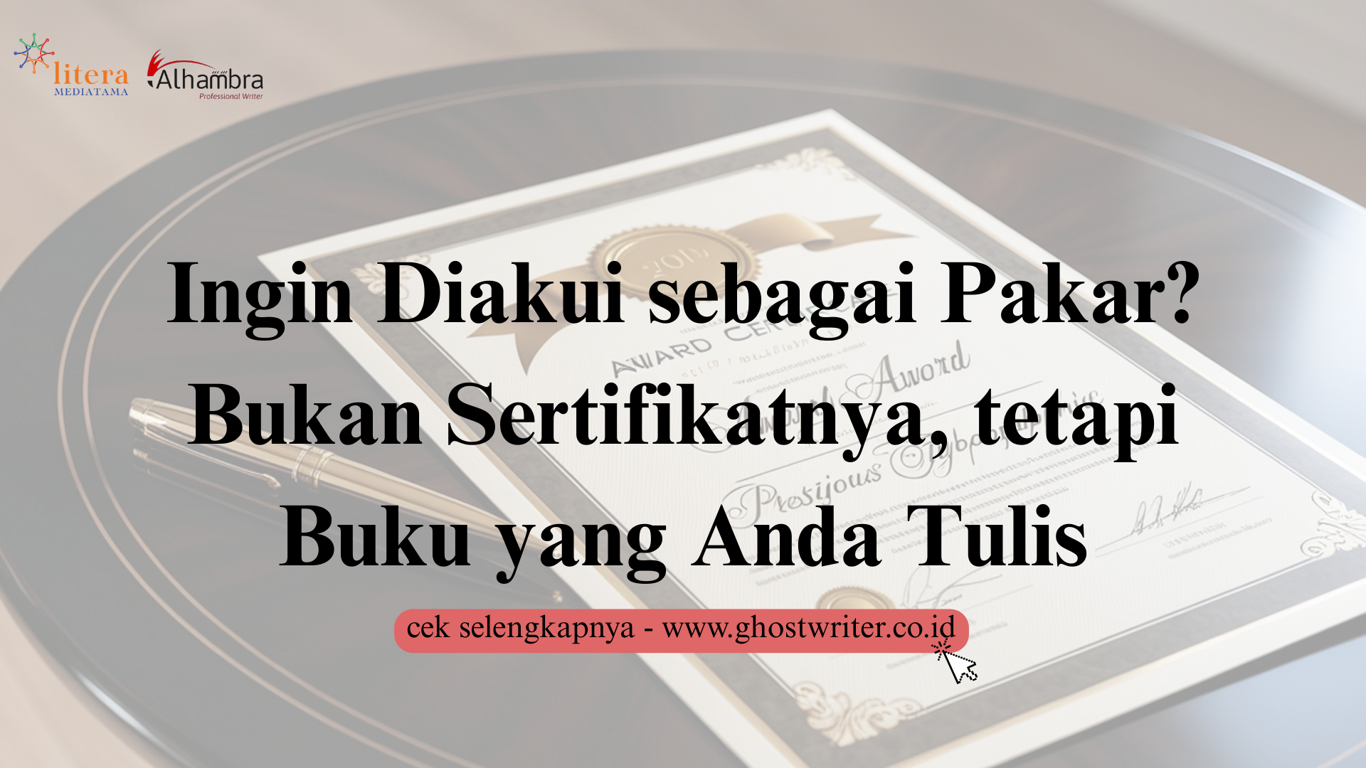 Lupakan Sertifikat Kursus Mahal karena Satu Buku yang Anda Tulis Adalah Bukti Paling Sah Bahwa Anda Memang Pakar
